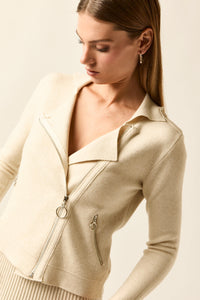 Chaqueta cremallera perfecto beige