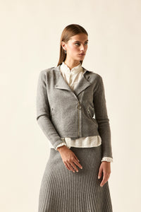 Chaqueta cremallera perfecto gris