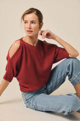 Jeans cropped rectos azul claro médio