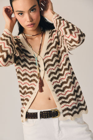 Collar largo multicolor natural