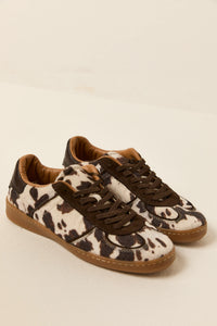 Zapatilla bamba animal print marrón
