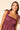 Vestido largo con volantes berenjena