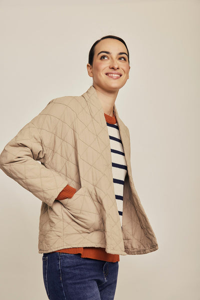 Cargar imagen en el visor de la galería, Chaqueta acolchada beige
