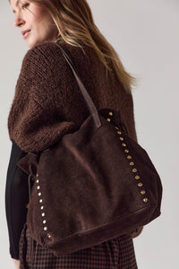 Bolso tachas lazo marrón