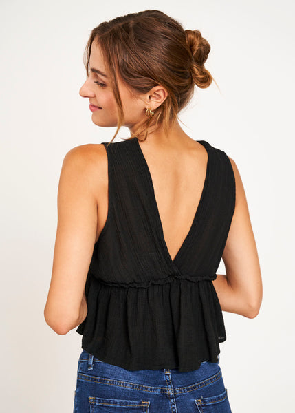 Cargar imagen en el visor de la galería, Top bambula negro
