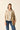 Chaqueta bolsillos flecos beige