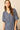 Vestido midi manga abullonada vichy azul marino