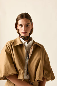 Chaqueta globo camel