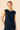 Top fluido lazo rayas azul marino