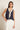 Top lino puntilla azul marino