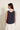 Top lino puntilla azul marino