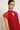 Vestido tul cuello lágrima rojo