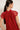 Vestido tul cuello lágrima rojo