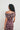 Vestido midi tul berenjena estampado