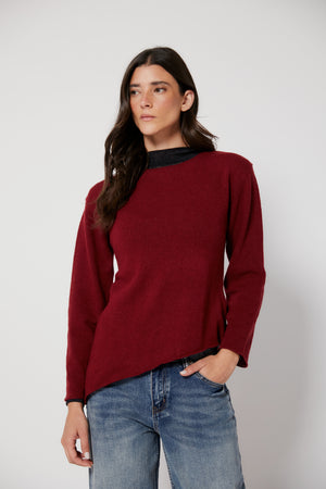 Camisola assimétrica Granate