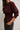 Blusa manga abullonada peplum vino