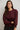 Blusa manga abullonada peplum vino