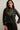 Chaqueta efecto piel botones negro