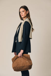 Americana ligera sastre recta azul marino