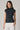 Top cuello alto frunce lateral gris antracita
