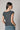 Camiseta drapeada gris antracita