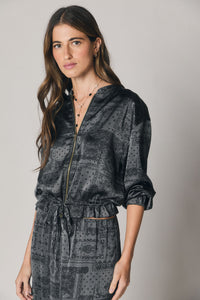 Bomber estampado gris antracita