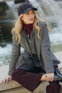 Americana paño espiga gris