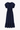 Vestido midi lino escote pico fruncido azul marino