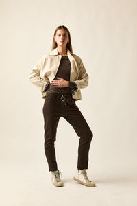 Pantalón algodón cordón marrón