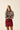 Jersey jacquard cuadros vino