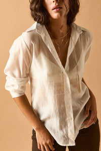 Camisa fina blanca