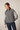 Jersey flores mangas gris antracita