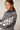 Jersey flores mangas gris antracita