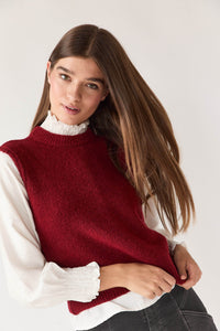 Chaleco punto básico rojo