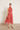 Vestido tul cuello halter teja