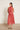 Vestido tul cuello halter teja