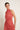 Vestido tul cuello halter teja