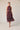 Vestido halter flores Granate