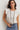 Camiseta fluida volante blanco