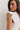 Top cuello pico manga volante blanco
