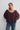 Blusa seda manga tres cuartos berenjena