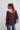 Blusa seda manga tres cuartos berenjena