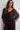 Blusa seda manga tres cuartos marrón