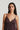Vestido tirantes tachas berenjena