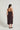 Vestido tirantes tachas berenjena