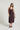 Vestido tirantes tachas berenjena