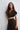 Vestido cruzado fluido marrón