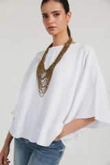 Blusa de manga sino branca