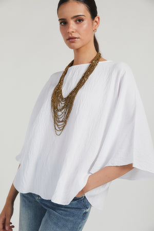 Blusa de manga sino branca