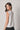 Blusa de lino con frunce central blanca